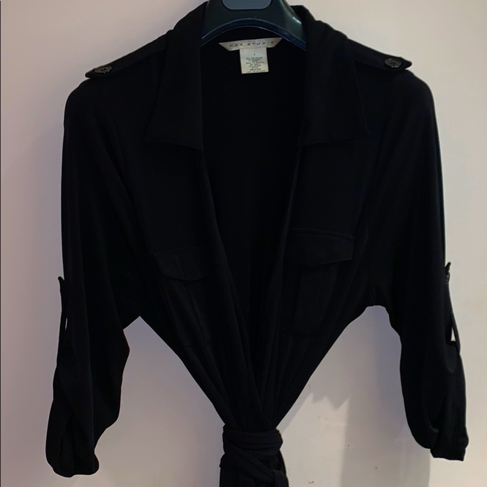 Black wrap dress